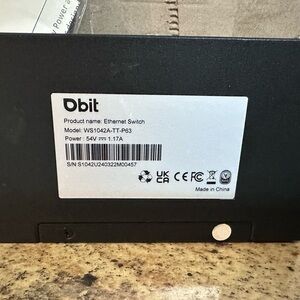 Dbit PoE Ethernet switch 6-port w/power adapter-IP camera network